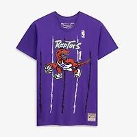 Men's Mitchell & Ness Tracy McGrady Purple Toronto Raptors Hardwood Classics Stitch Name Number T-Shirt