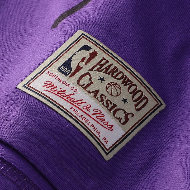 Men's Mitchell & Ness Tracy McGrady Purple Toronto Raptors Hardwood Classics Stitch Name Number T-Shirt