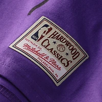 Men's Mitchell & Ness Tracy McGrady Purple Toronto Raptors Hardwood Classics Stitch Name Number T-Shirt