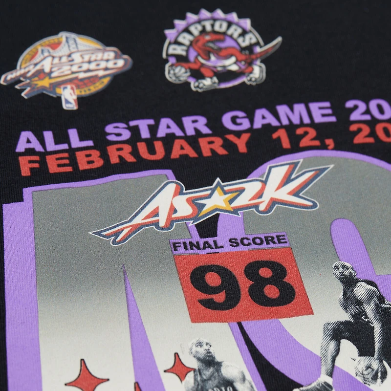T-shirt noir Mitchell & Ness Vince Carter pour homme des Toronto Raptors du match étoiles 2000, c'est fini