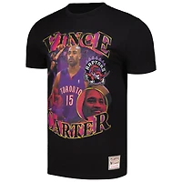 Men's Mitchell & Ness Vince Carter Black Toronto Raptors Hardwood Classics Collage T-Shirt