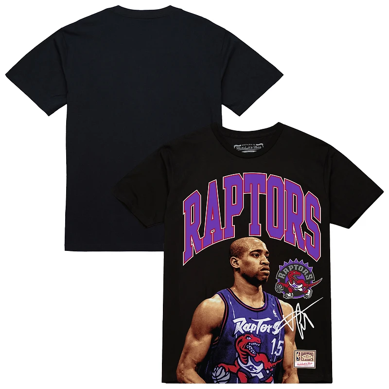T-shirt noir Mitchell & Ness Vince Carter pour homme, motif arches de joueur, Hardwood Classics, des Raptors Toronto