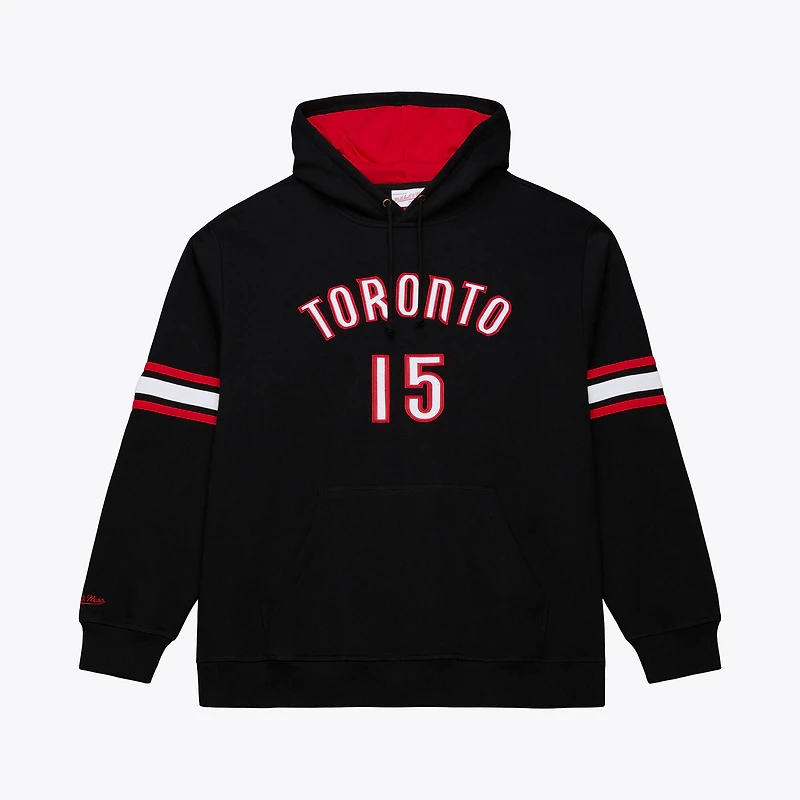 Sweat à capuche noir Mitchell & Ness Vince Carter des Raptors de Toronto pour homme, avec nom et numéro.