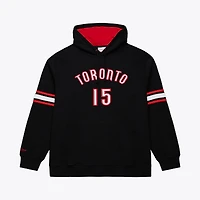 Sweat à capuche noir Mitchell & Ness Vince Carter des Raptors de Toronto pour homme, avec nom et numéro.