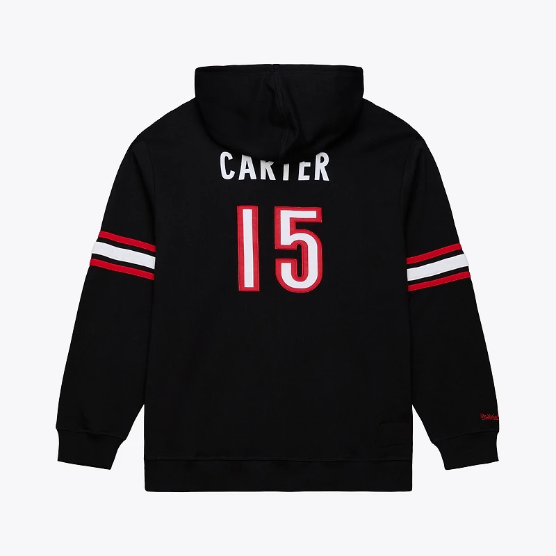 Sweat à capuche noir Mitchell & Ness Vince Carter des Raptors de Toronto pour homme, avec nom et numéro.