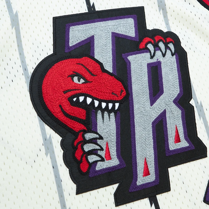 Maillot Swingman Mitchell & Ness Vince Carter crème Toronto Raptors Chainstitch pour hommes