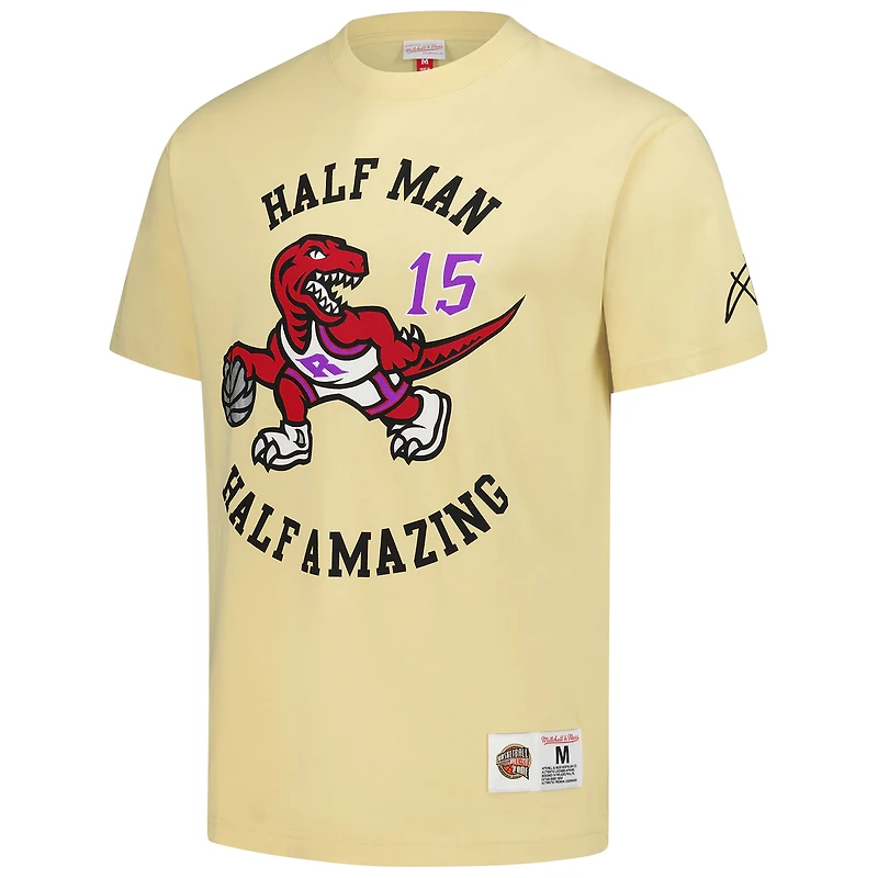 Men's Mitchell & Ness Vince Carter Cream Toronto Raptors Premium T-Shirt