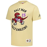 Men's Mitchell & Ness Vince Carter Cream Toronto Raptors Premium T-Shirt