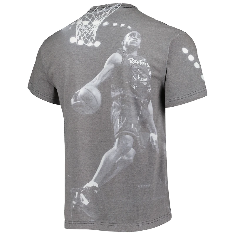 T-shirt Mitchell & Ness Vince Carter gris chiné pour homme des Raptors de Toronto, Above The Rim