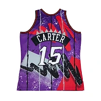 Men's Mitchell & Ness Vince Carter Purple Toronto Raptors 1998/99 Hardwood Classics Hyper Hoops Swingman Player - Jersey