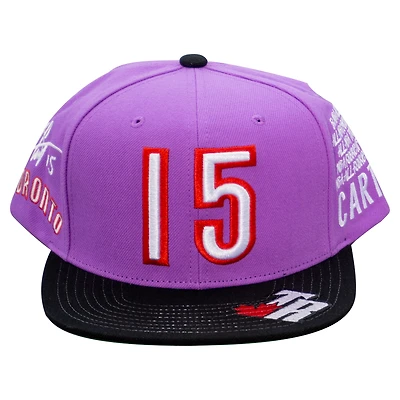 Casquette snapback Mitchell & Ness Vince Carter violette Toronto Raptors NBA Accomplishments pour homme