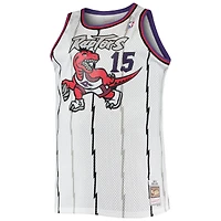 Men's Mitchell & Ness Vince Carter White Toronto Raptors 1998/99 Big Tall Hardwood Classics Swingman Jersey