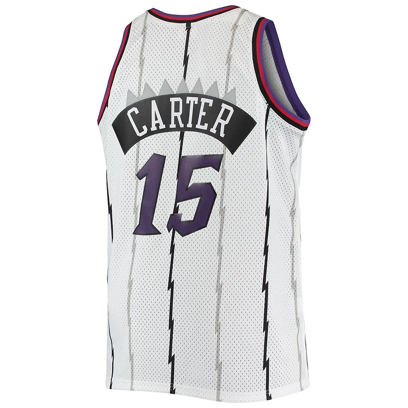 Men's Mitchell & Ness Vince Carter White Toronto Raptors 1998/99 Big Tall Hardwood Classics Swingman Jersey