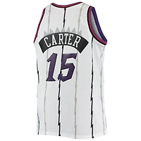 Men's Mitchell & Ness Vince Carter White Toronto Raptors 1998/99 Big Tall Hardwood Classics Swingman Jersey