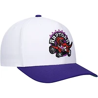 Men's Mitchell & Ness White/Purple Toronto Raptors Hardwood Classics Core 2-Tone 2.0 Pro Snapback Hat