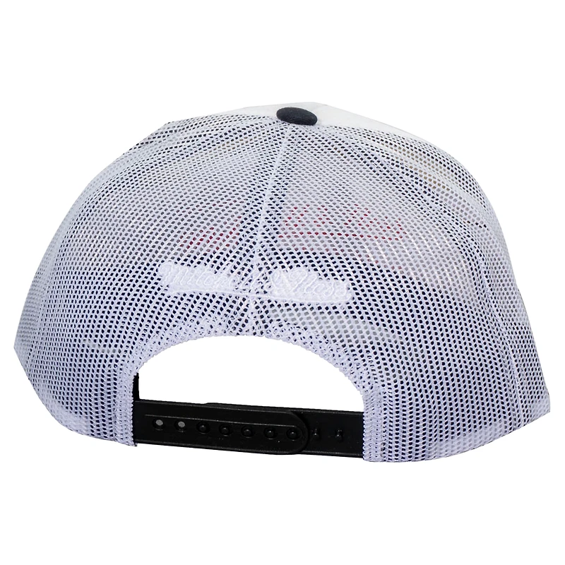 Men's Mitchell & Ness  White Toronto Raptors Adjustable Trucker Hat
