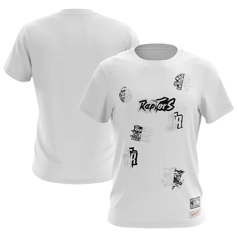 T-shirt Mitchell & Ness pour homme, blanc, Toronto Raptors Day