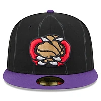 Casquette ajustée Toronto Raptors 2024/25 City Edition 59FIFTY New Era noire/violette pour homme