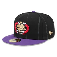 Casquette ajustée Toronto Raptors 2024/25 City Edition 59FIFTY New Era noire/violette pour homme