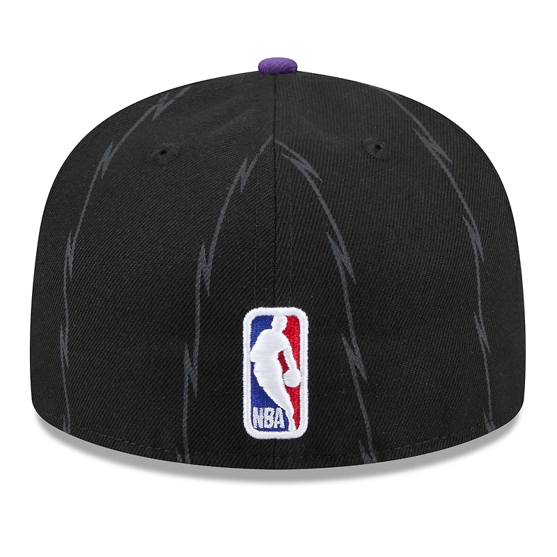 Casquette ajustée Toronto Raptors 2024/25 City Edition 59FIFTY New Era noire/violette pour homme