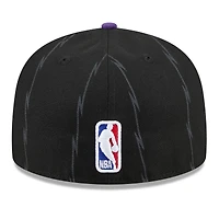 Casquette ajustée Toronto Raptors 2024/25 City Edition 59FIFTY New Era noire/violette pour homme