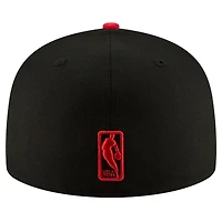 Casquette ajustée 59FIFTY 2 tons New Era pour hommes, noir/rouge, Toronto Raptors