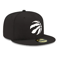 Men's New Era Black/White Toronto Raptors 59FIFTY Fitted Hat