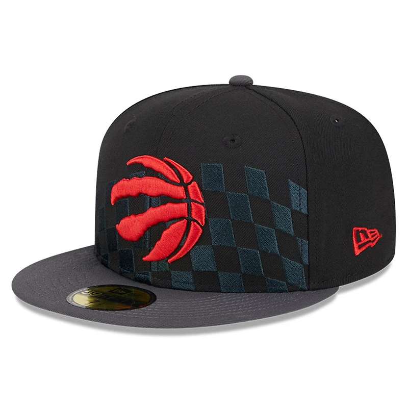 Men's New Era Black 2024 NBA All-Star Game Rally Drive Checkerboard 59FIFTY Fitted Hat