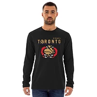 T-shirt à manches longues Toronto Raptors City Edition 2024/25 noir New Era pour homme