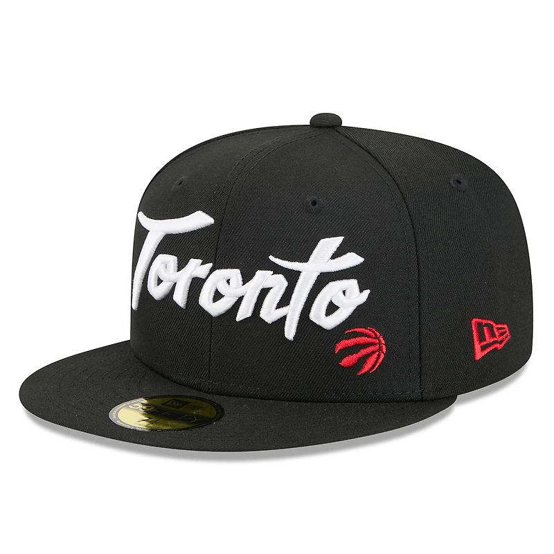 Men's New Era Black Toronto Raptors 2025/26 City Edition Alternate 59FIFTY Fitted Hat