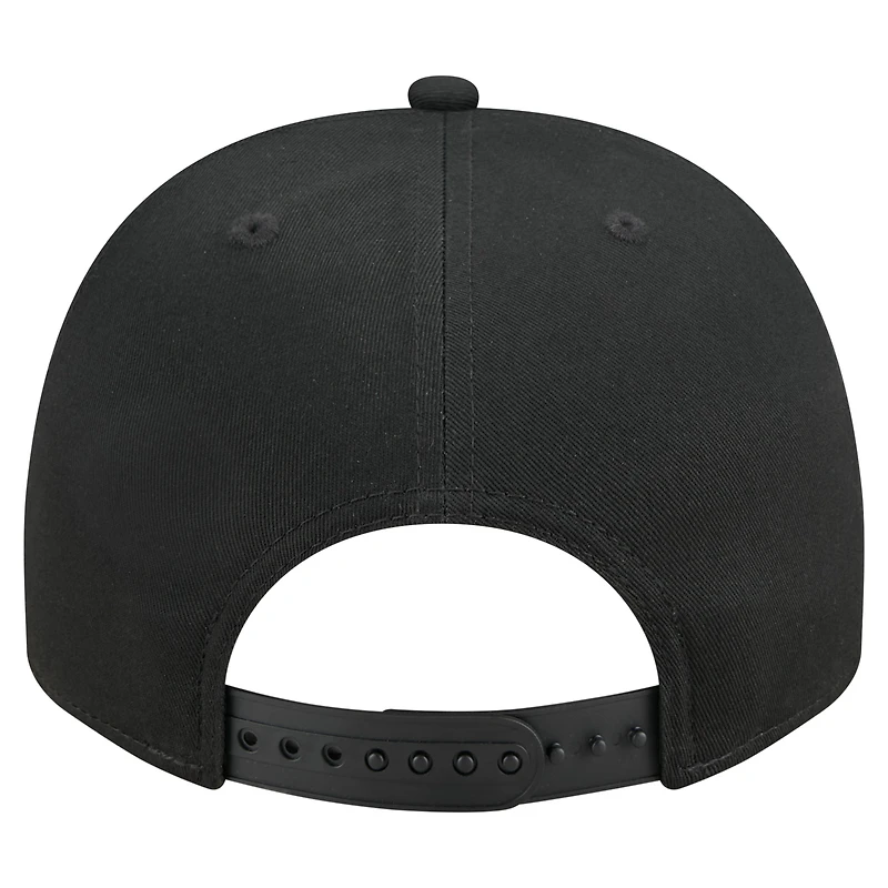 Men's New Era  Black Toronto Raptors 9FIFTY A-Frame Chainstitch Adjustable Hat