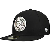 Casquette ajustée 59FIFTY noire à imprimé camouflage des Raptors de Toronto pour homme New Era