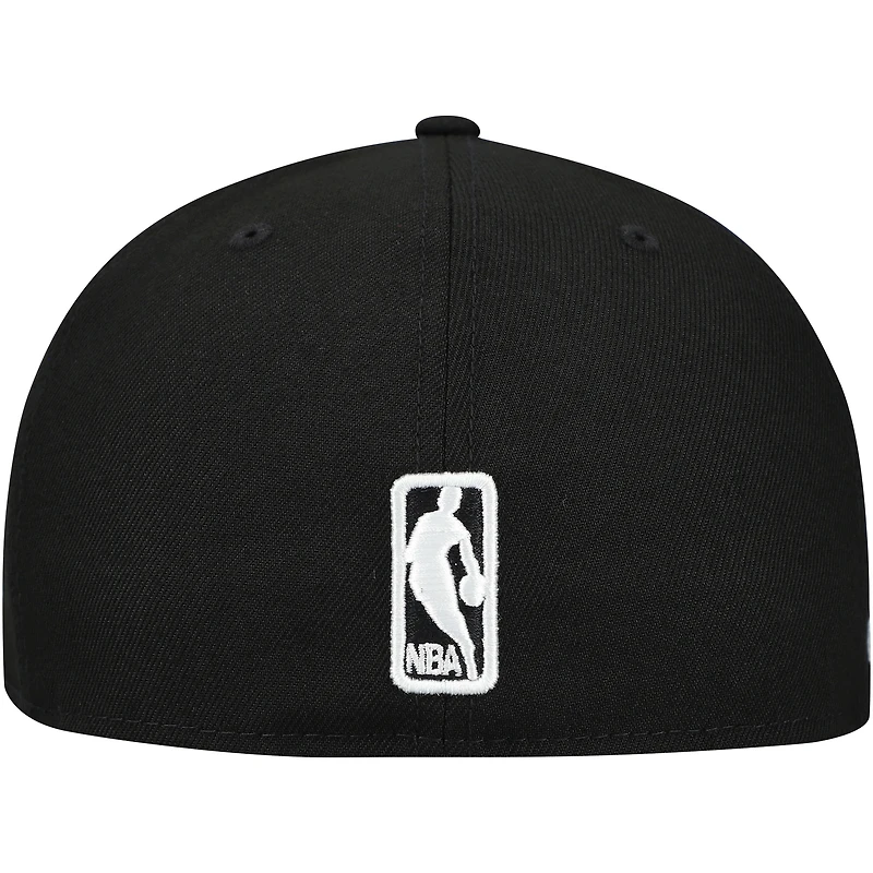 Men's New Era Black Toronto Raptors Camo Print Logo 59FIFTY Fitted Hat
