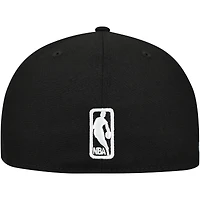 Men's New Era Black Toronto Raptors Camo Print Logo 59FIFTY Fitted Hat