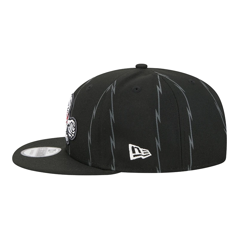 Men's New Era Black Toronto Raptors City Edition 9FIFTY Snapback Hat