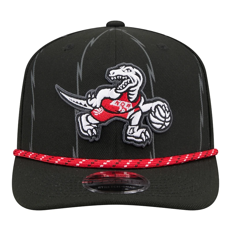 Men's New Era  Black Toronto Raptors City Edition 9SEVENTY Stretch-Snap Hat