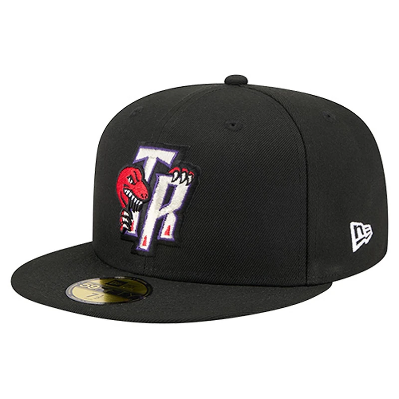 Men's New Era  Black Toronto Raptors Core Logo 59FIFTY Fitted Hat