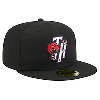 Men's New Era  Black Toronto Raptors Core Logo 59FIFTY Fitted Hat