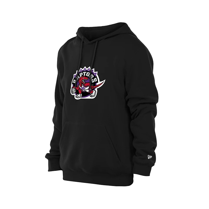 Men's New Era  Black Toronto Raptors Front Back Logo Hoodie