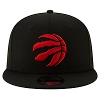 Casquette Snapback 9FIFTY couleur officielle de l'équipe des Toronto Raptors New Era noire pour hommes