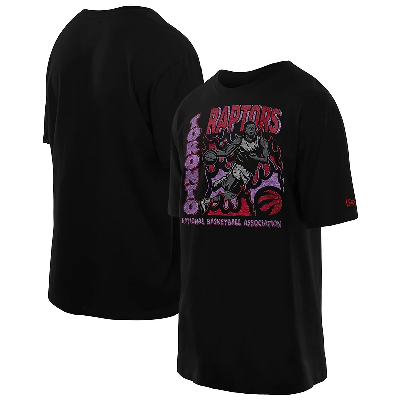 T-shirt surdimensionné Whoosh noir des Toronto Raptors de New Era pour homme