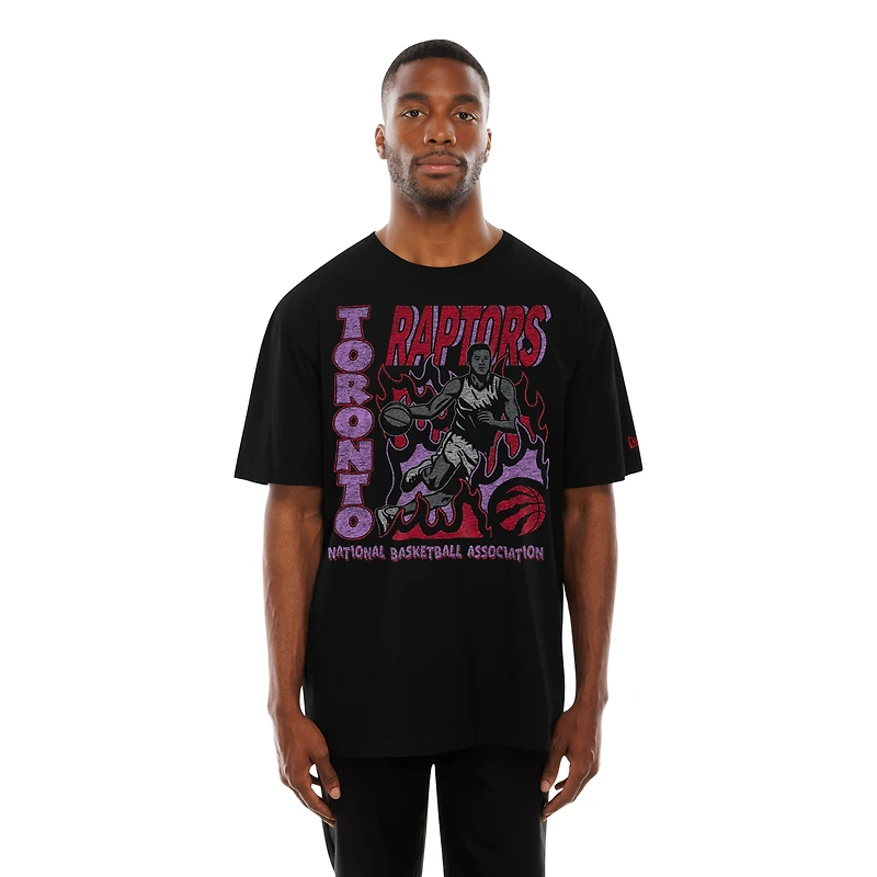 T-shirt surdimensionné Whoosh noir des Toronto Raptors de New Era pour homme