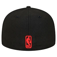 Casquette ajustée New Era noire pour homme, modèle 59FIFTY des Raptors de Toronto