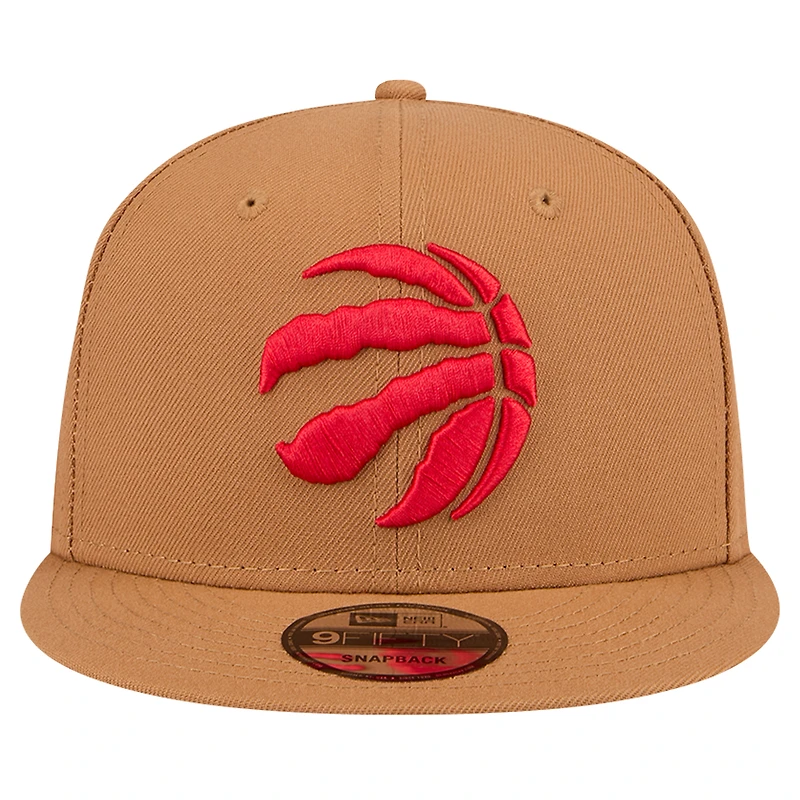 Casquette Snapback 9FIFTY New Era des Toronto Raptors pour hommes, marron