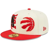 Men's New Era Cream/Red Toronto Raptors - 2022 NBA Draft 59FIFTY Fitted Hat