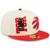 Men's New Era Cream/Red Toronto Raptors - 2022 NBA Draft 59FIFTY Fitted Hat