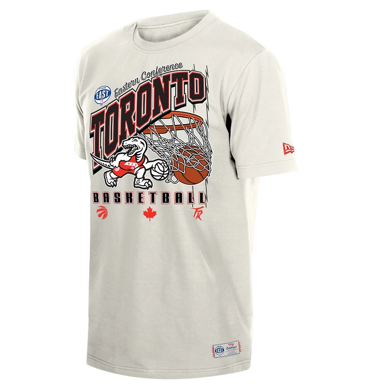 Men's New Era Cream Toronto Raptors City Edition Oversized T-Shirt
