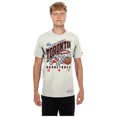 T-shirt oversize New Era crème Toronto Raptors City Edition pour homme