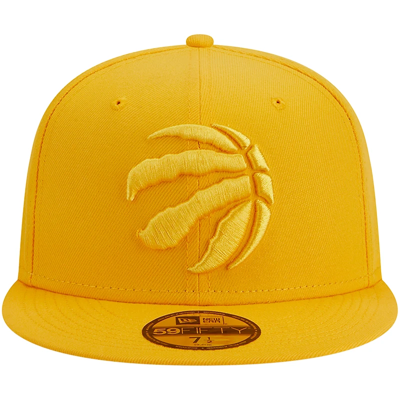 Casquette ajustée 59FIFTY dorée des Raptors de Toronto New Era pour hommes
