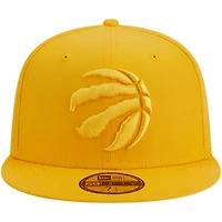 Casquette ajustée 59FIFTY dorée des Raptors de Toronto New Era pour hommes